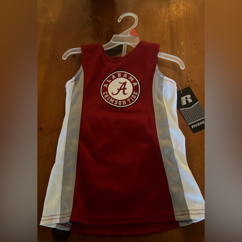 NWT Russell Athletic Alabama Crimson Tide 2T Toddler Cheerleading Uniform 2Pc